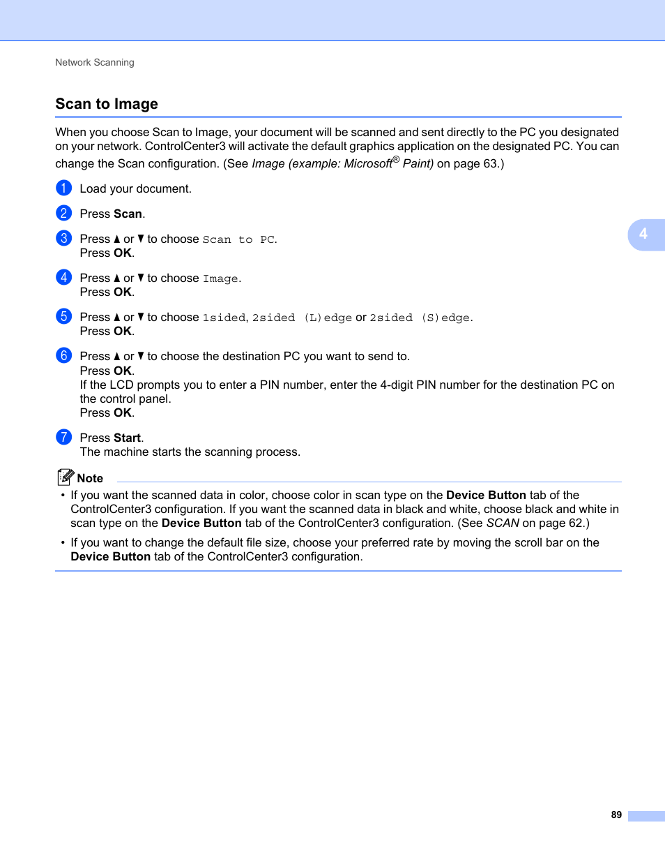 Scan to image | Konica Minolta bizhub 20 User Manual | Page 97 / 227