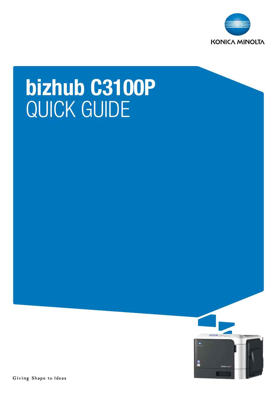 Konica Minolta bizhub C3100P User Manual | 48 pages