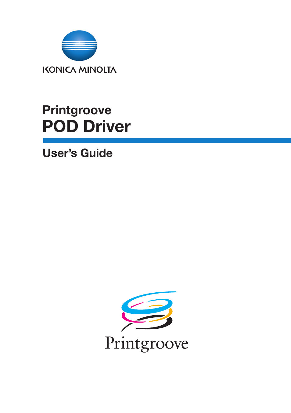 Konica Minolta Printgroove User Manual | 48 pages