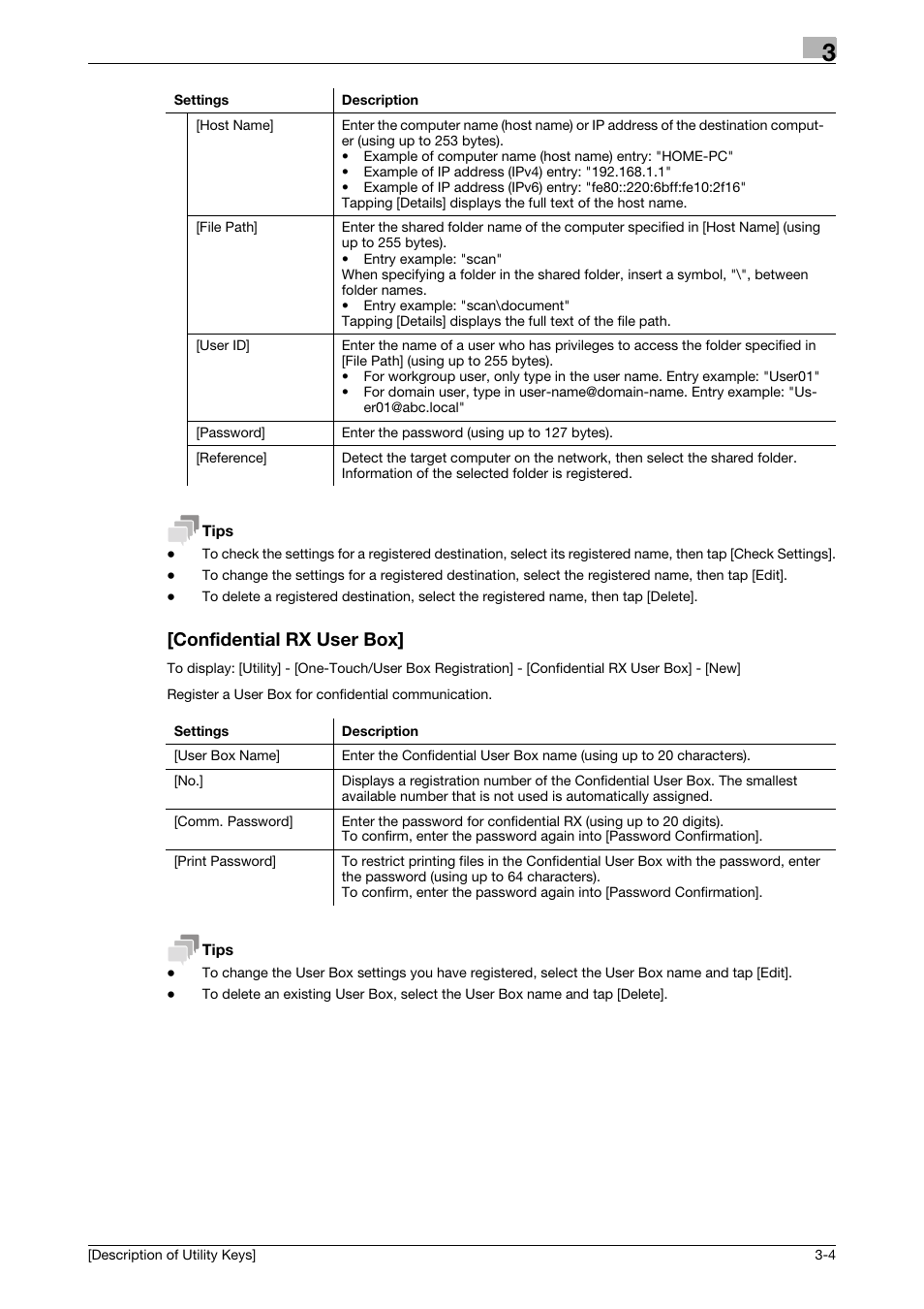 Confidential rx user box, Confidential rx user box] -4 | Konica Minolta bizhub C3850 User Manual | Page 15 / 67