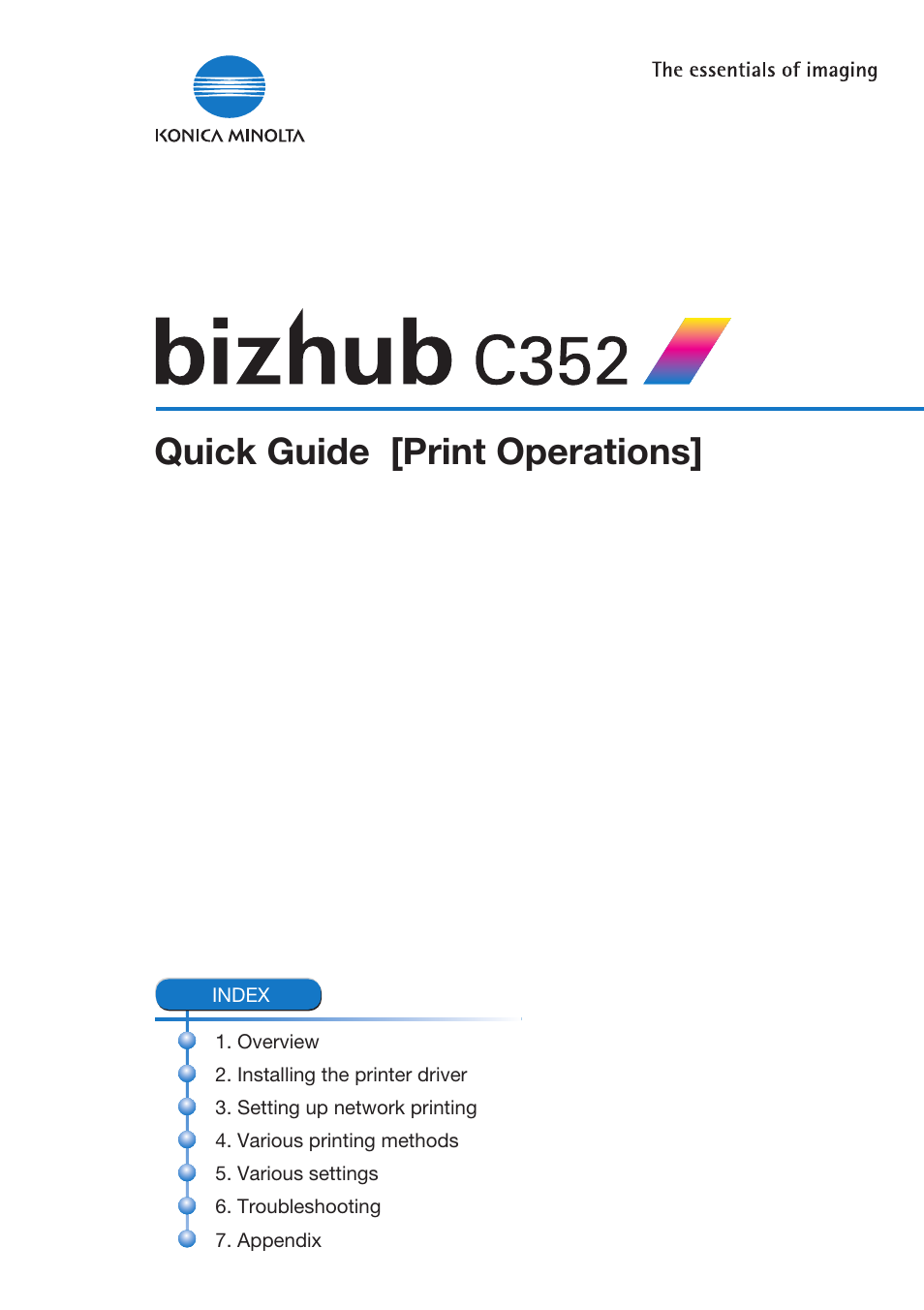 Konica Minolta bizhub C352 User Manual | 96 pages