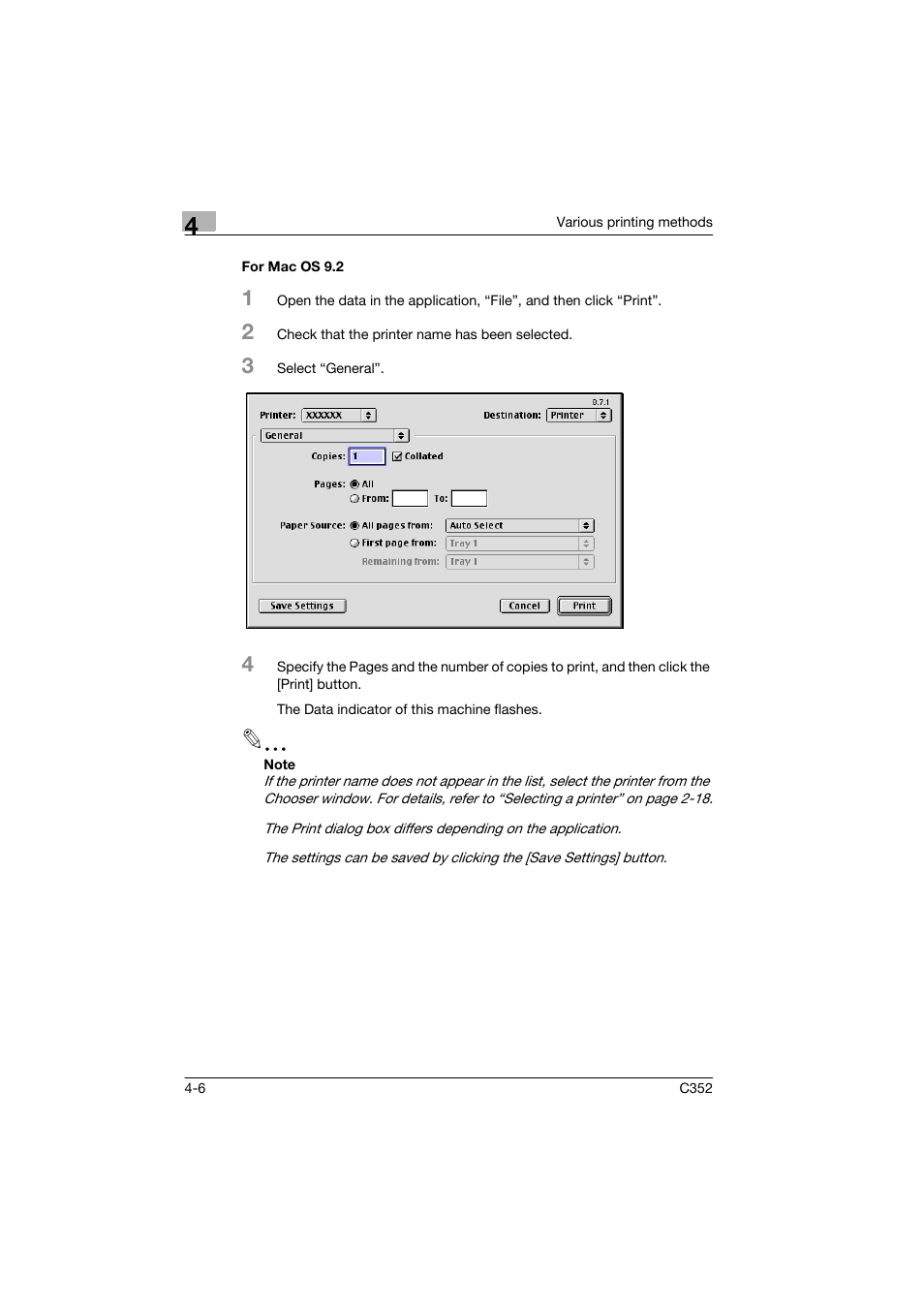 For mac os 9.2, For mac os 9.2 -6 | Konica Minolta bizhub C352 User Manual | Page 59 / 96