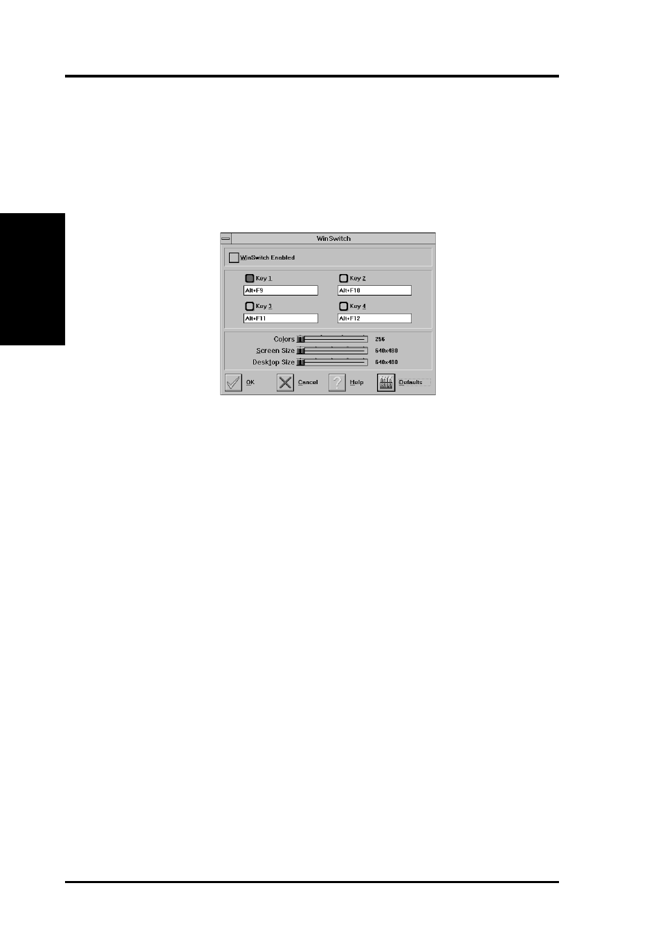 Vii. microsoft windows 3.x, Winswitch, Buttons | Asus P/I-AP55TV User Manual | Page 74 / 96