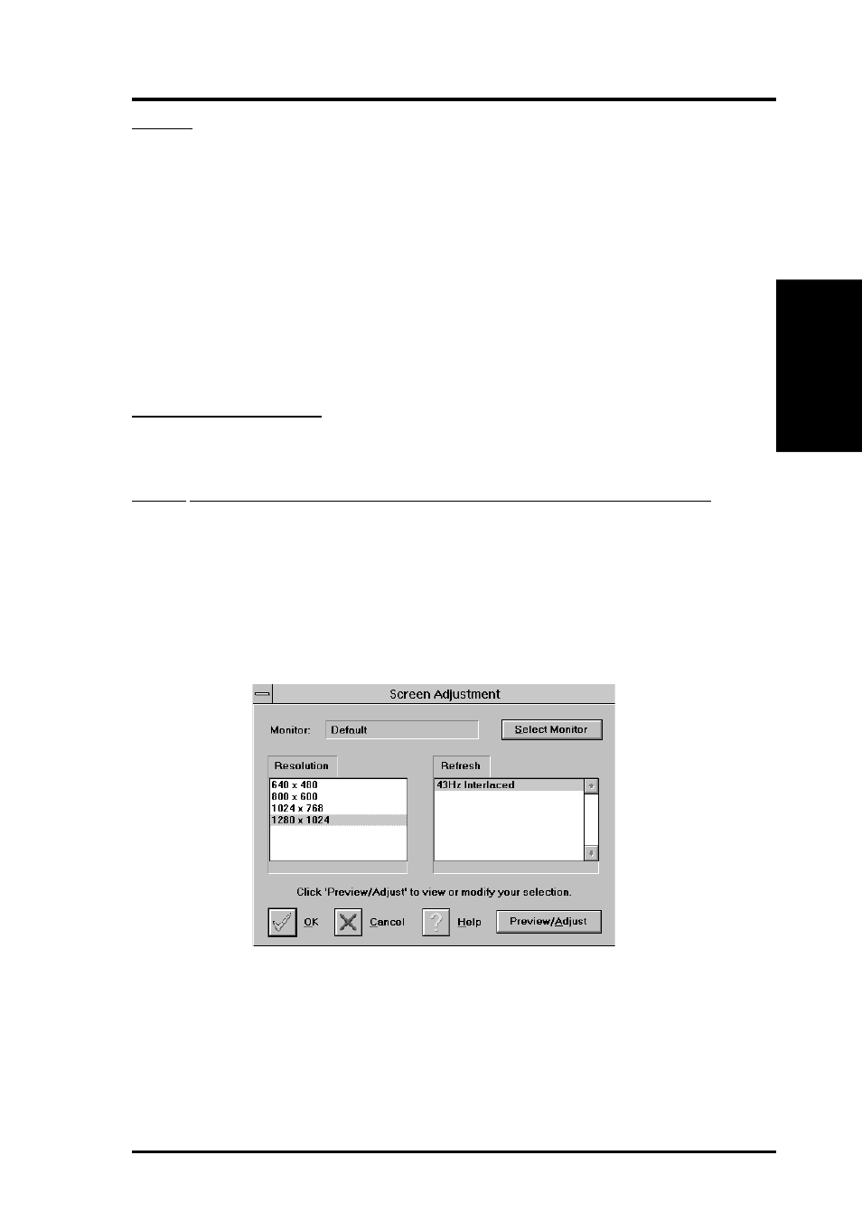 Vii. microsoft windows 3.x, Screen adjustment | Asus P/I-AP55TV User Manual | Page 75 / 96