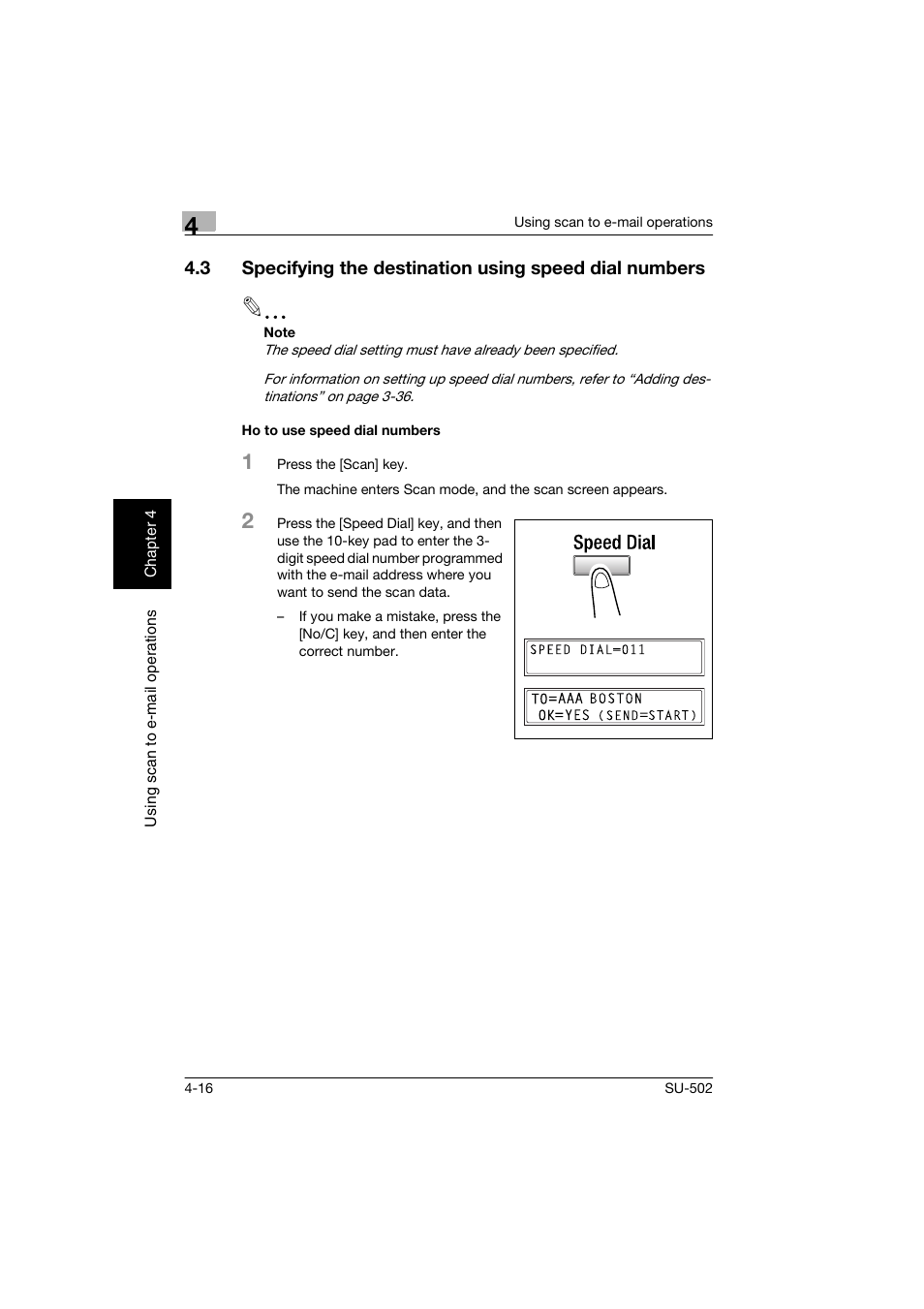 Ho to use speed dial numbers, Ho to use speed dial numbers -16 | Konica Minolta bizhub 160 User Manual | Page 103 / 156