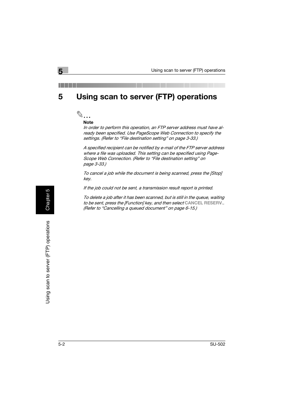 5 using scan to server (ftp) operations, Using scan to server (ftp) operations, 5using scan to server (ftp) operations 2 | Konica Minolta bizhub 160 User Manual | Page 109 / 156