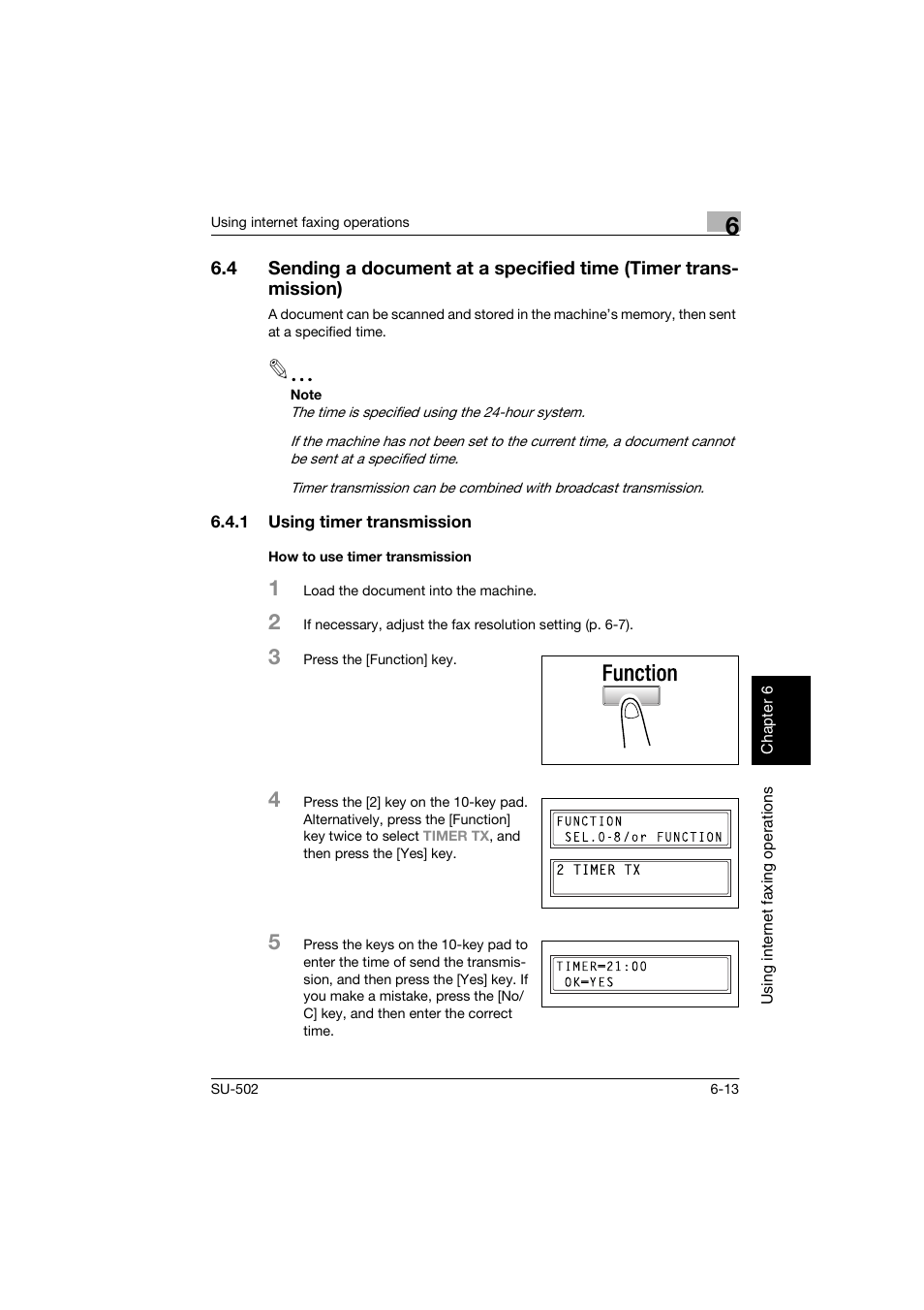 1 using timer transmission, How to use timer transmission | Konica Minolta bizhub 160 User Manual | Page 128 / 156