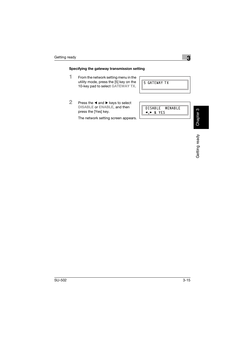 Specifying the gateway transmission setting, Specifying the gateway transmission setting -15 | Konica Minolta bizhub 160 User Manual | Page 46 / 156