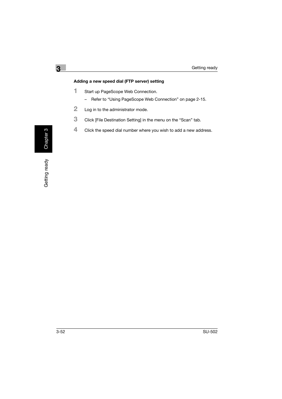 Adding a new speed dial (ftp server) setting, Adding a new speed dial (ftp server) setting -52 | Konica Minolta bizhub 160 User Manual | Page 83 / 156