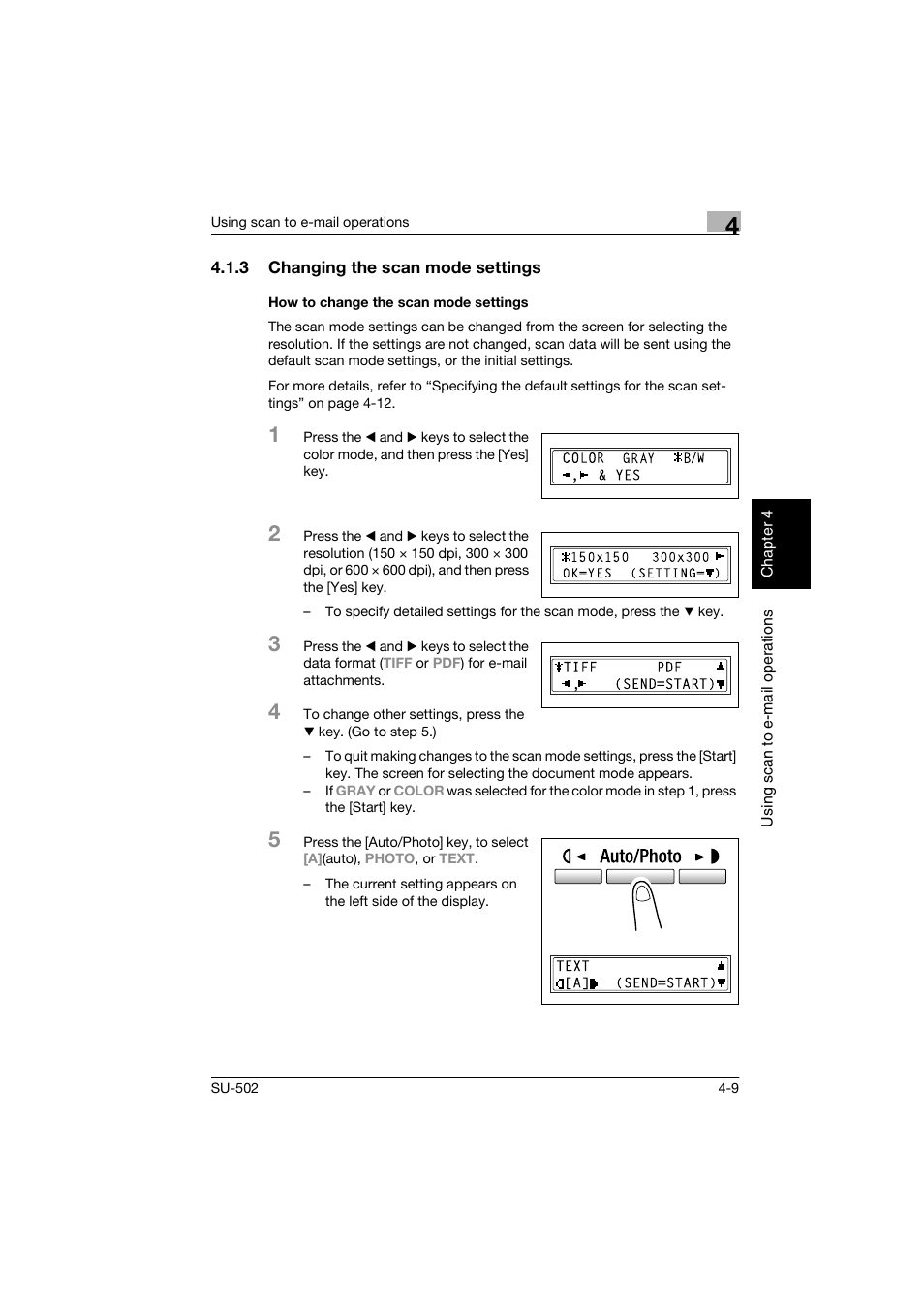 3 changing the scan mode settings, How to change the scan mode settings | Konica Minolta bizhub 160 User Manual | Page 96 / 156