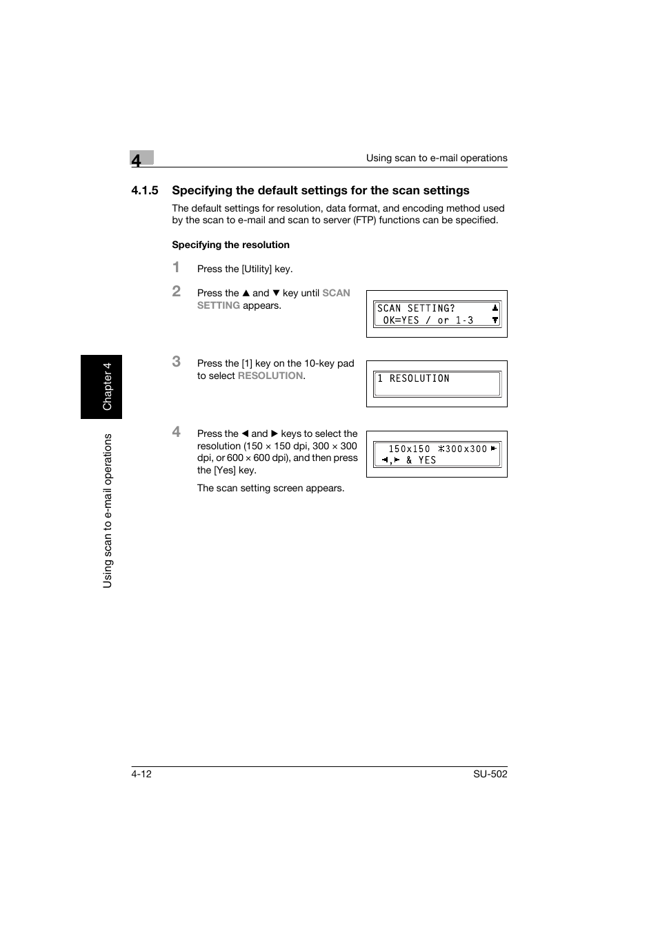 Specifying the resolution | Konica Minolta bizhub 160 User Manual | Page 99 / 156