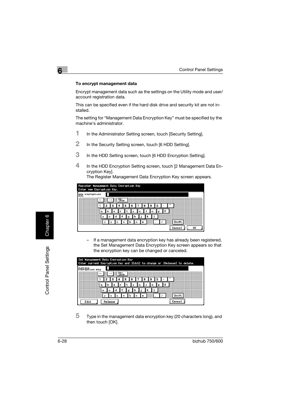 To encrypt management data, To encrypt management data -28 | Konica Minolta bizhub 750 User Manual | Page 175 / 218