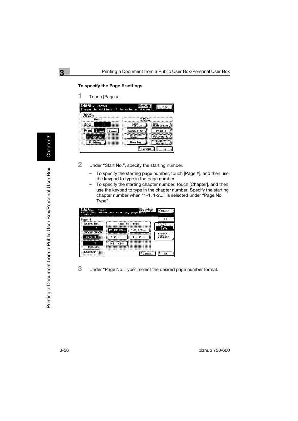 P. 3-56 | Konica Minolta bizhub 750 User Manual | Page 95 / 218