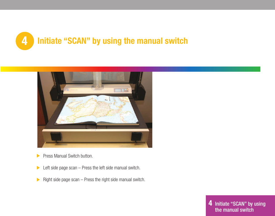 Initiate “scan” by using the manual switch | Konica Minolta PS7000C MKII User Manual | Page 11 / 12