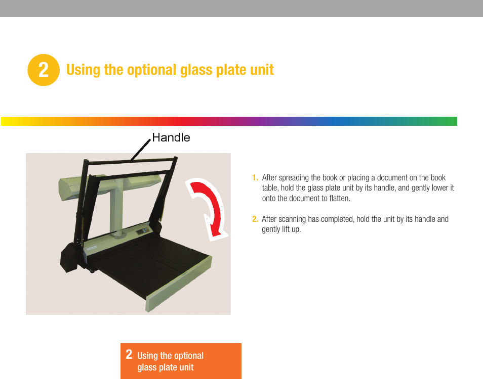 Using the optional glass plate unit | Konica Minolta PS7000C MKII User Manual | Page 7 / 12