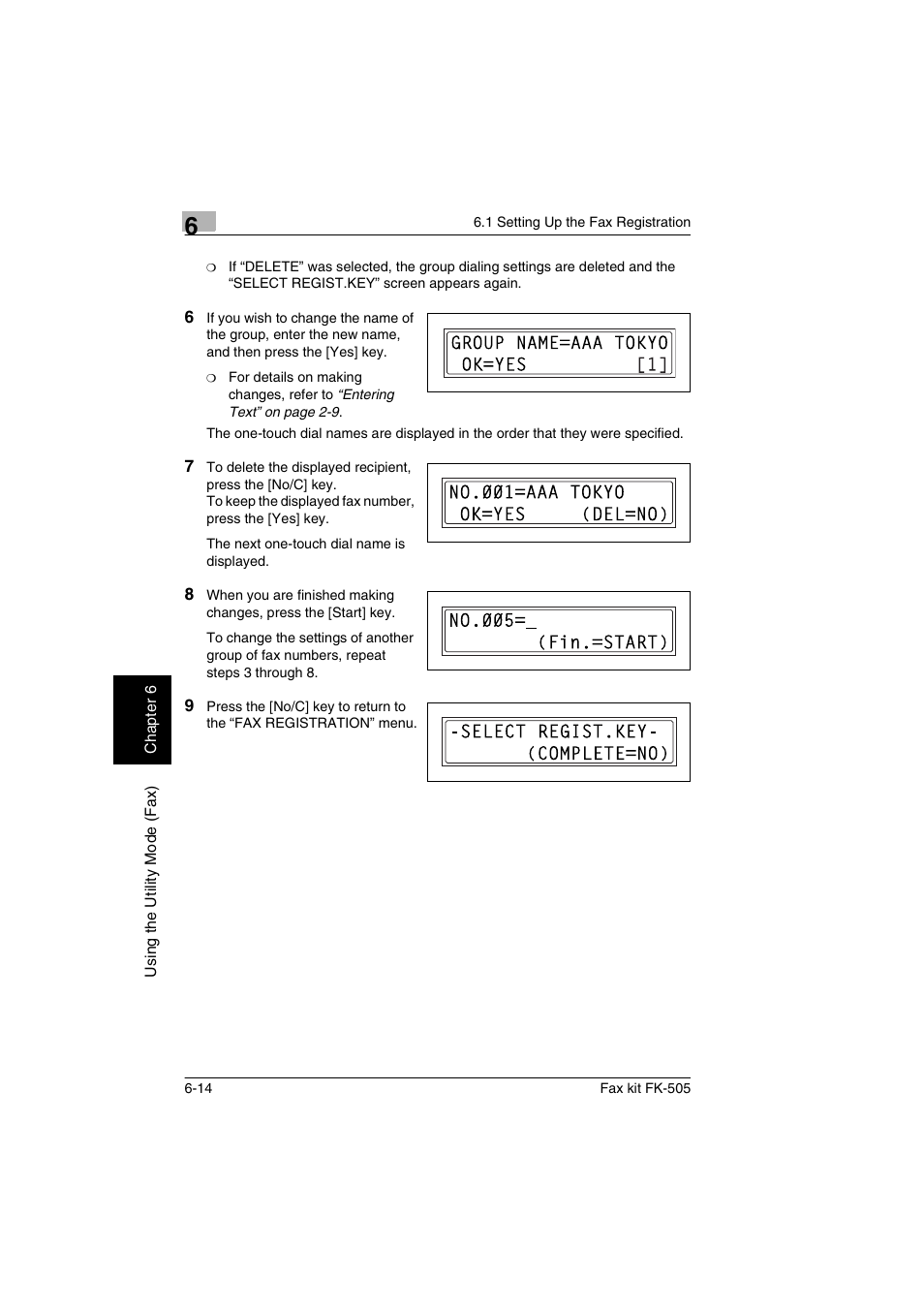 Konica Minolta FK-505 User Manual | Page 113 / 190