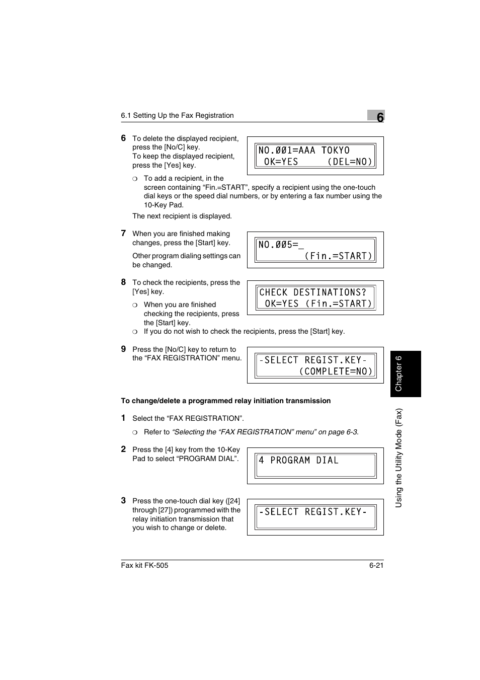 Konica Minolta FK-505 User Manual | Page 120 / 190