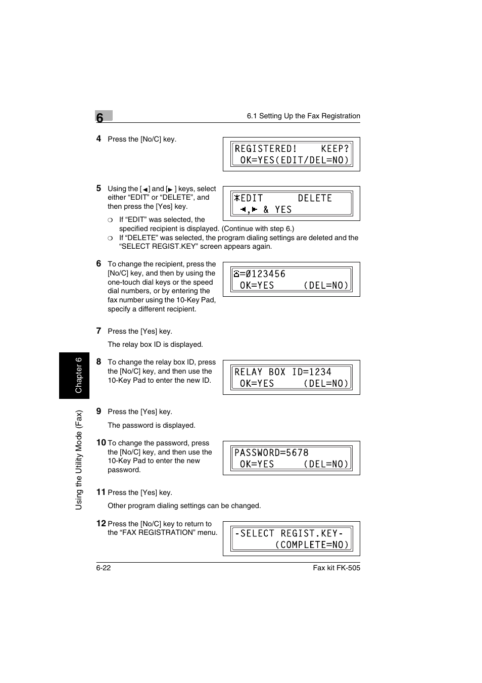 Konica Minolta FK-505 User Manual | Page 121 / 190