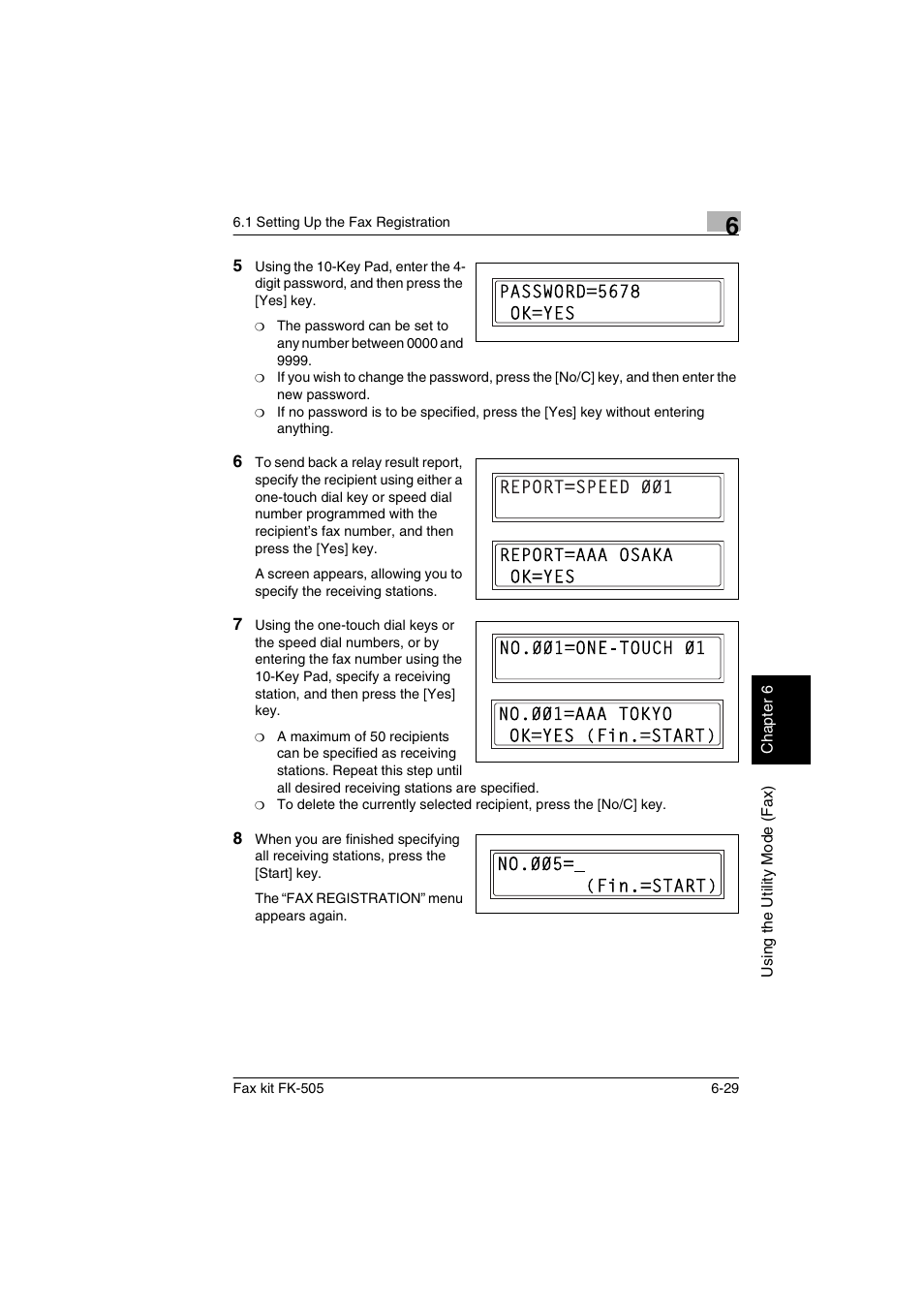 Konica Minolta FK-505 User Manual | Page 128 / 190