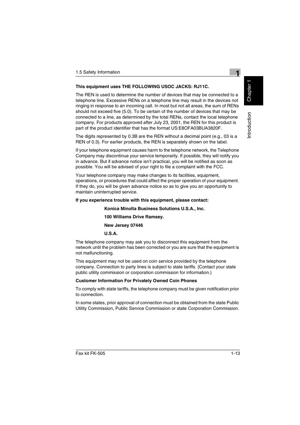 Konica Minolta FK-505 User Manual | Page 24 / 190