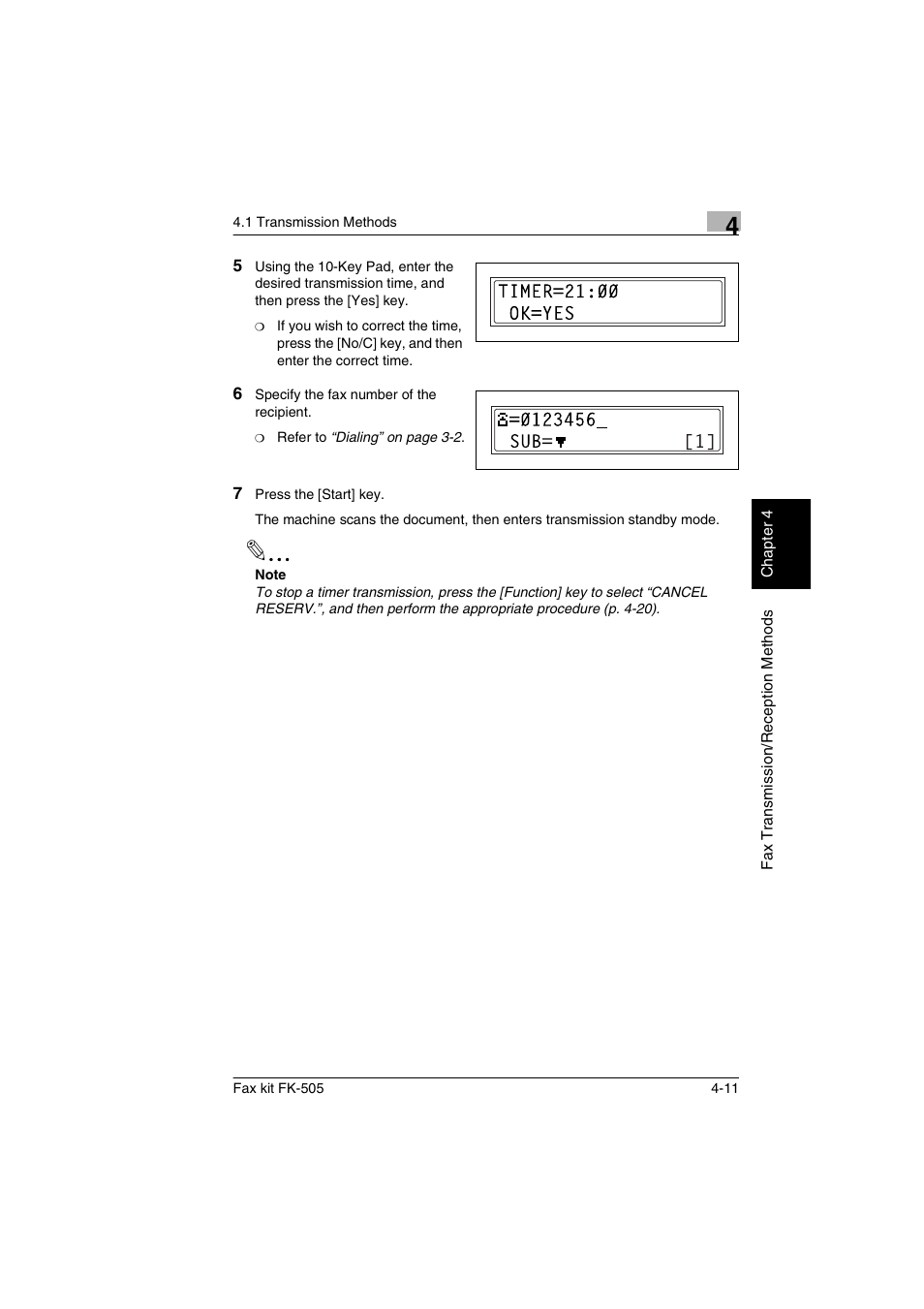 Konica Minolta FK-505 User Manual | Page 72 / 190