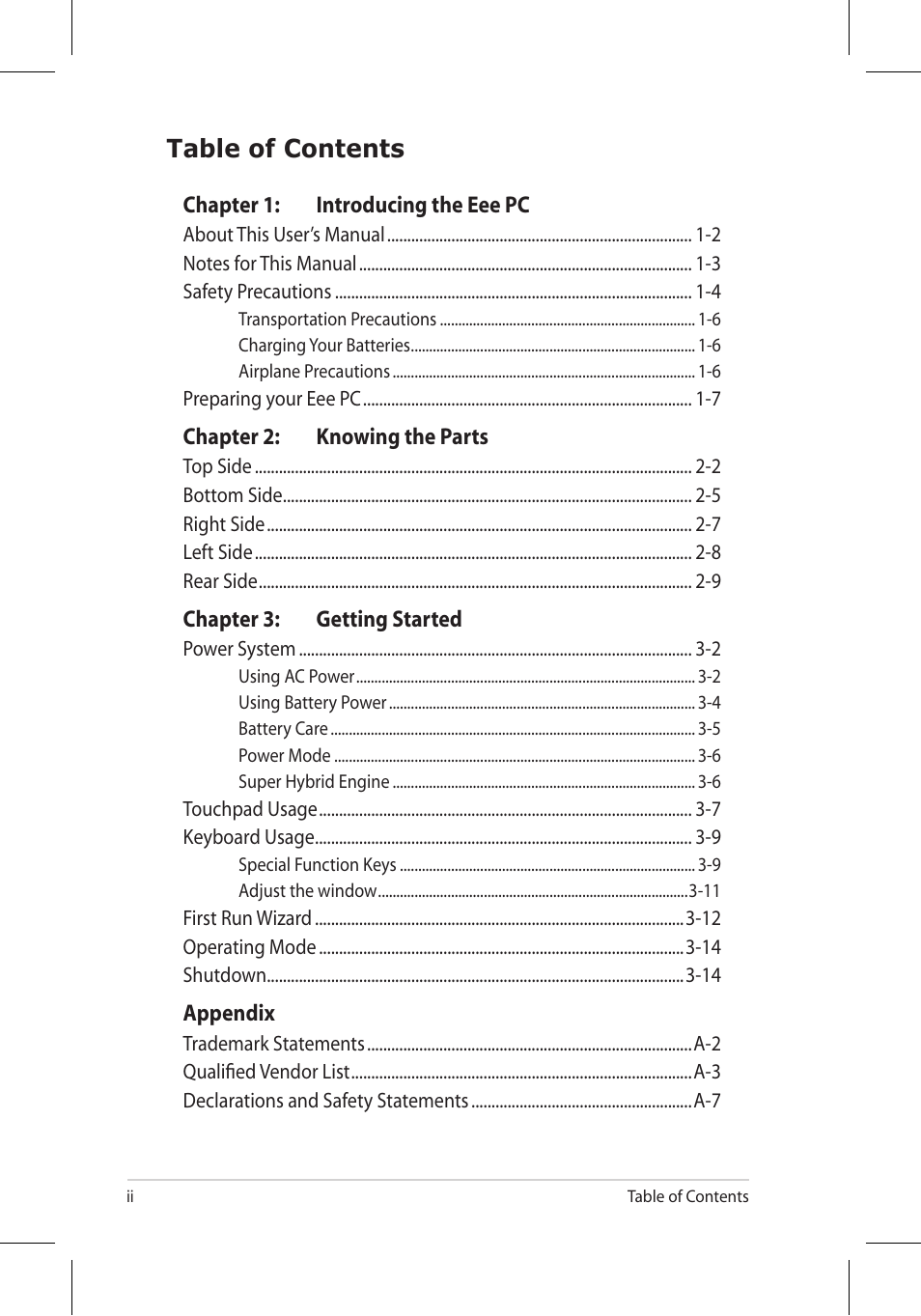 Asus 701SD User Manual | Page 2 / 66