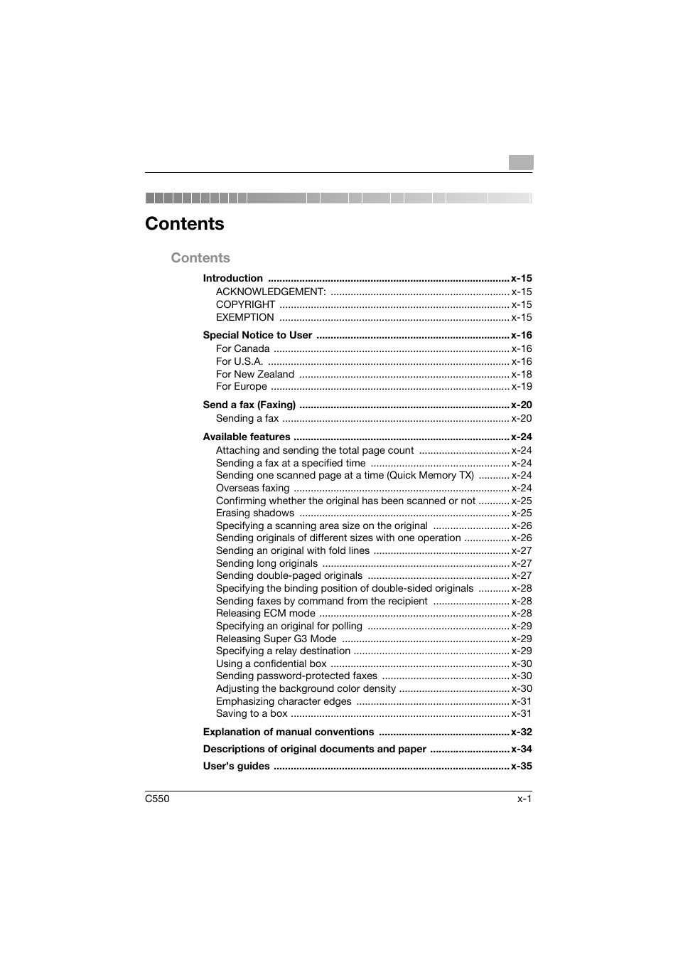 Konica Minolta bizhub C550 User Manual | Page 2 / 491