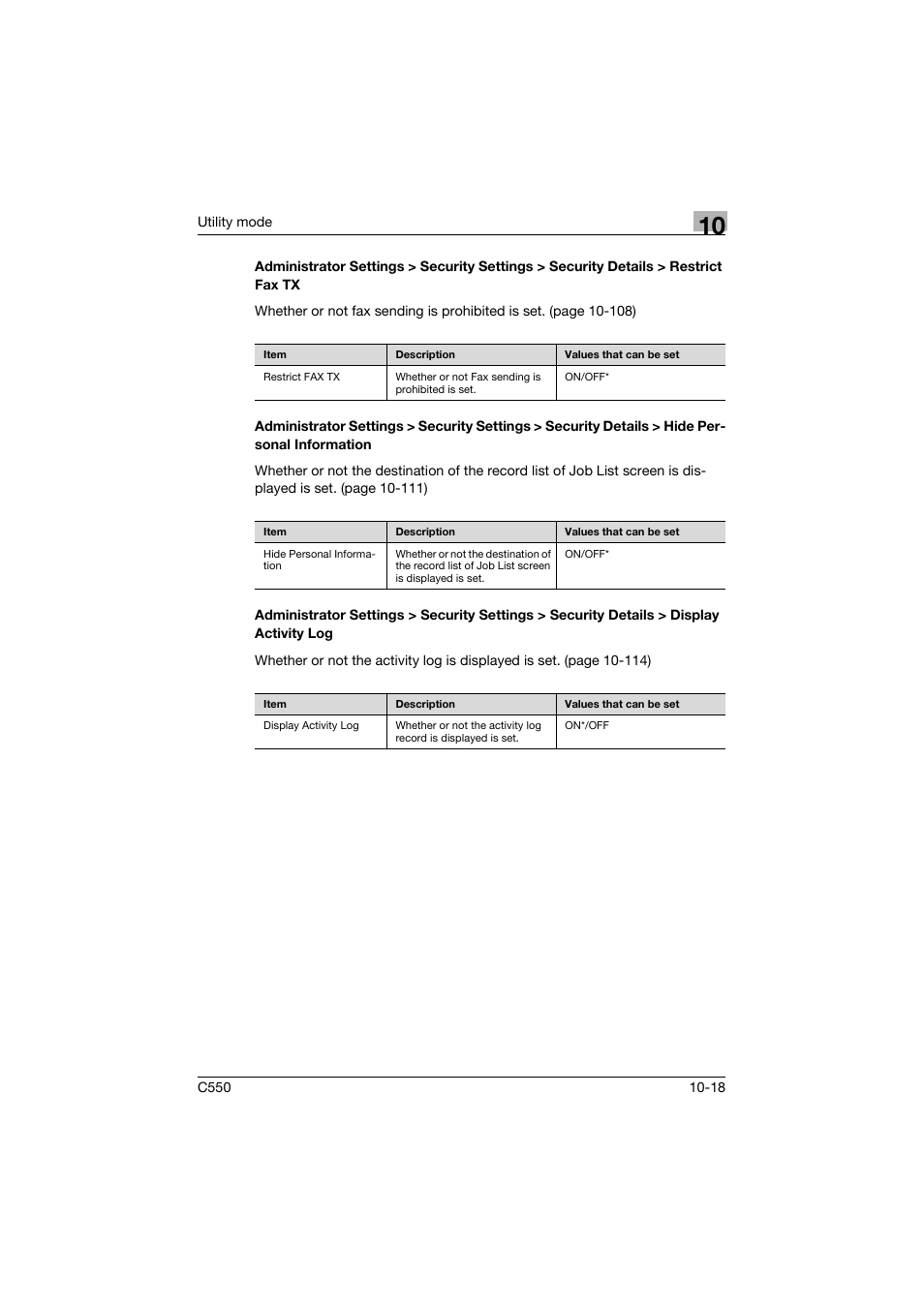 Konica Minolta bizhub C550 User Manual | Page 324 / 491