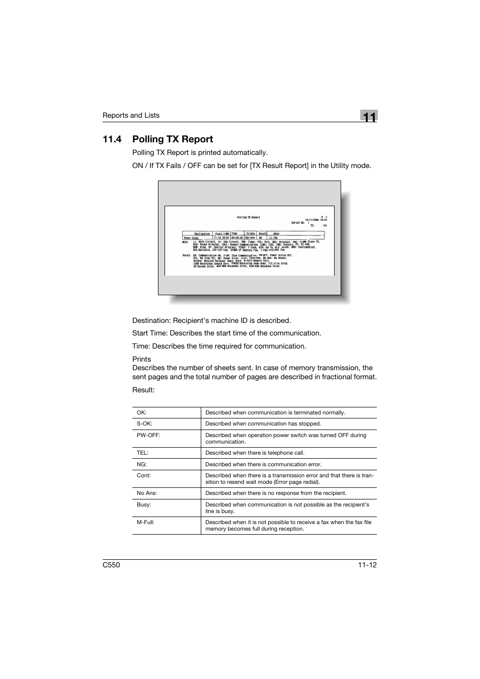 4 polling tx report, Polling tx report -12 | Konica Minolta bizhub C550 User Manual | Page 434 / 491