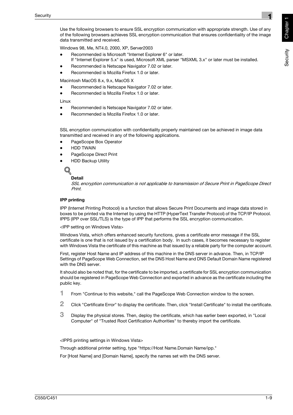 Ipp printing, Ipp printing -9 | Konica Minolta bizhub C451 User Manual | Page 14 / 192