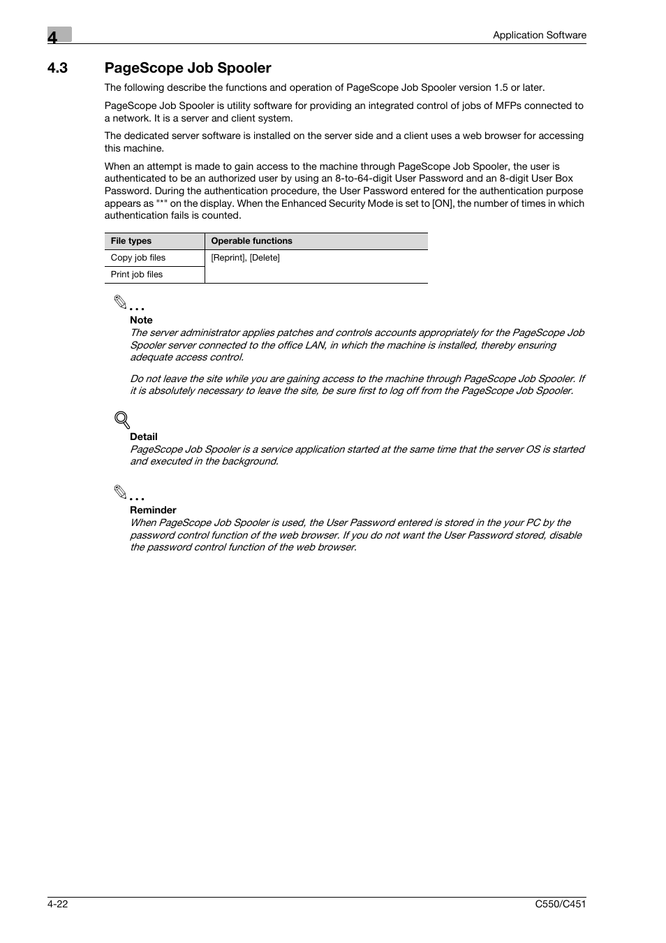 3 pagescope job spooler | Konica Minolta bizhub C451 User Manual | Page 175 / 192