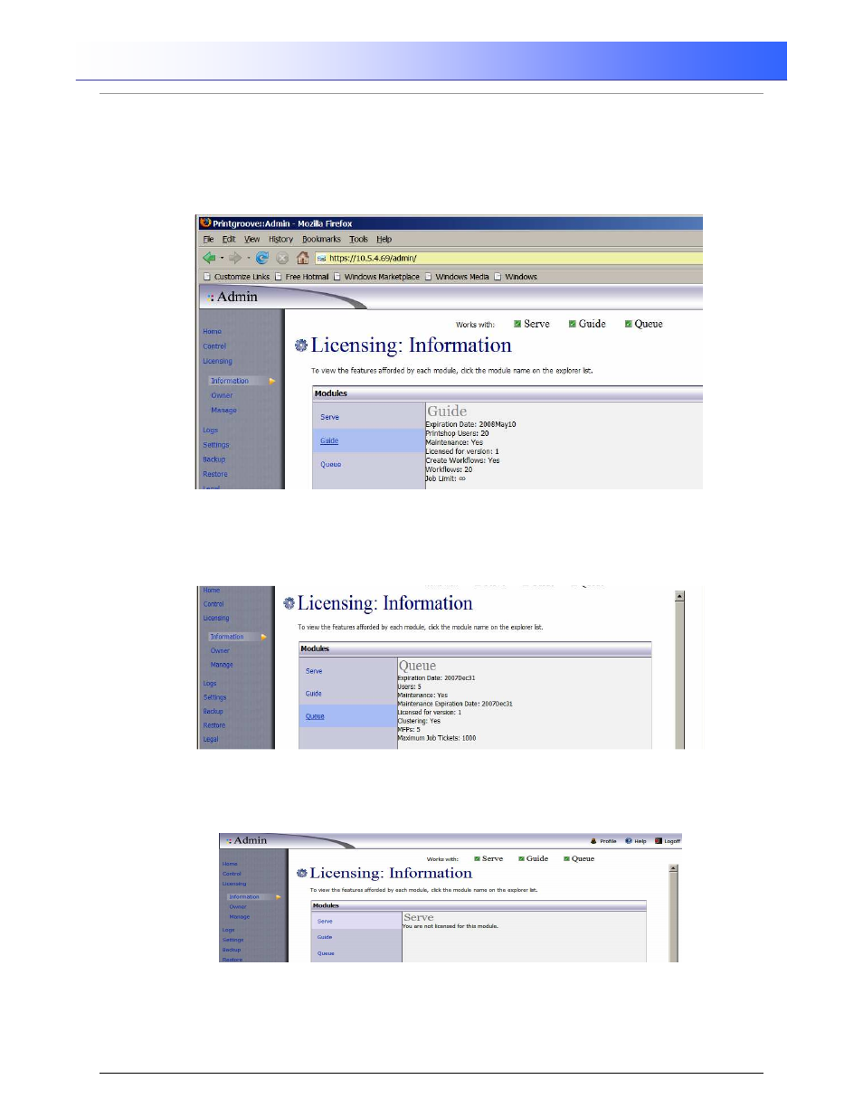 Printgroove ::admin | Konica Minolta Printgroove User Manual | Page 15 / 54