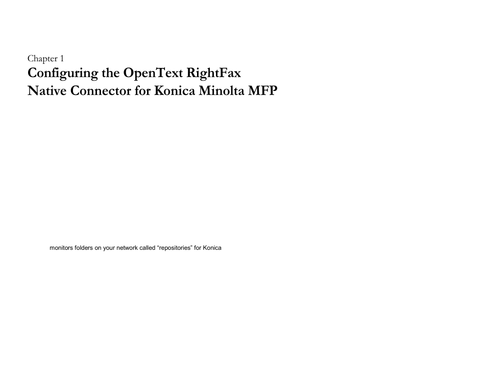 Chapter 1 | Konica Minolta OpenText RightFax User Manual | Page 5 / 20