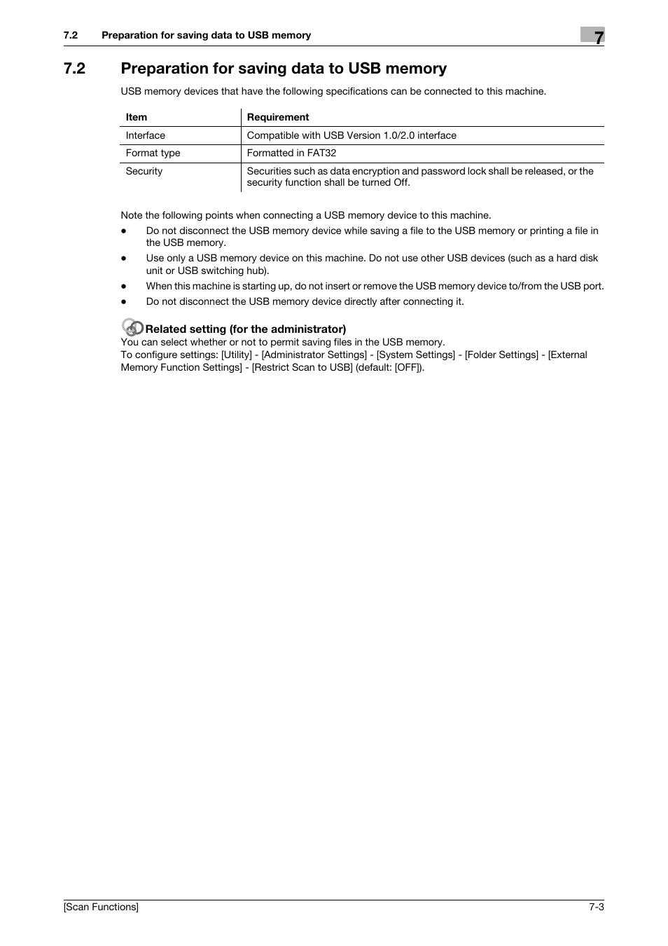 2 preparation for saving data to usb memory, Preparation for saving data to usb memory -3 | Konica Minolta bizhub C3850 User Manual | Page 76 / 105