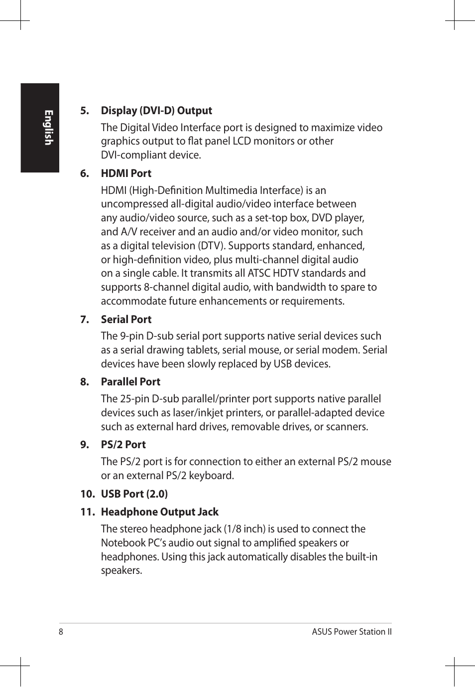 Asus Power Station II V2.0 E6823 User Manual | Page 8 / 12