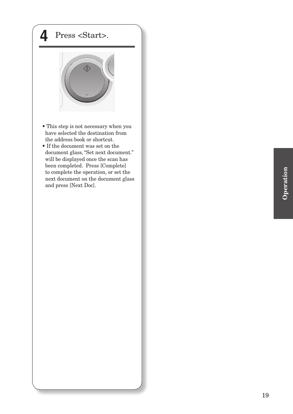 Press <start | Konica Minolta bizhub 25e User Manual | Page 21 / 55