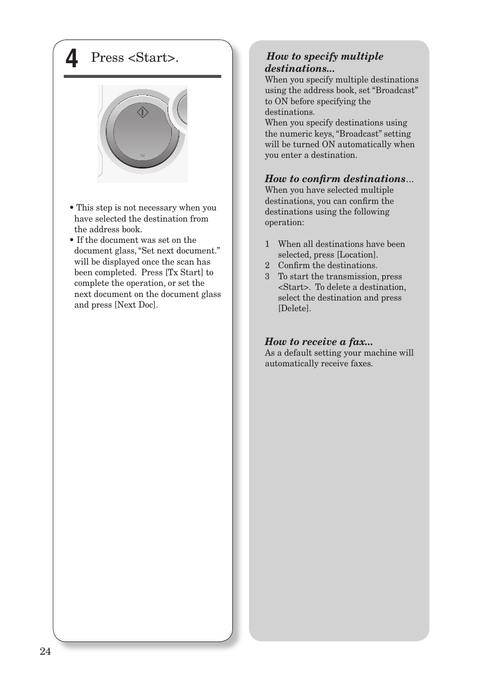 Press <start | Konica Minolta bizhub 25e User Manual | Page 26 / 55