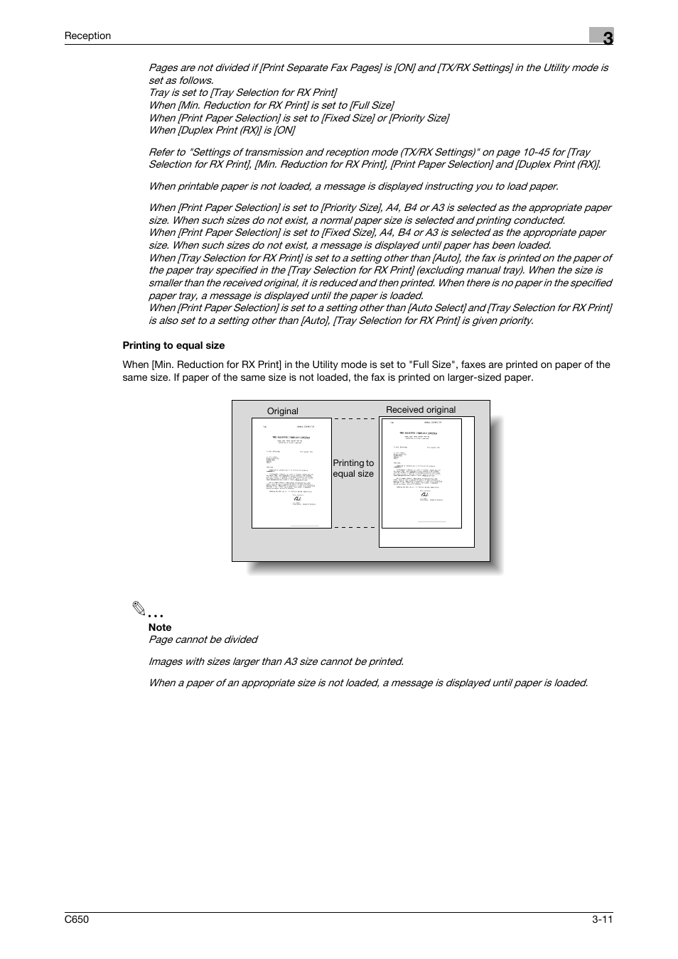 Printing to equal size, Printing to equal size -11 | Konica Minolta FK-502 User Manual | Page 109 / 361