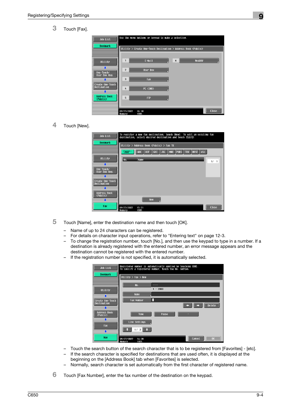 Konica Minolta FK-502 User Manual | Page 192 / 361