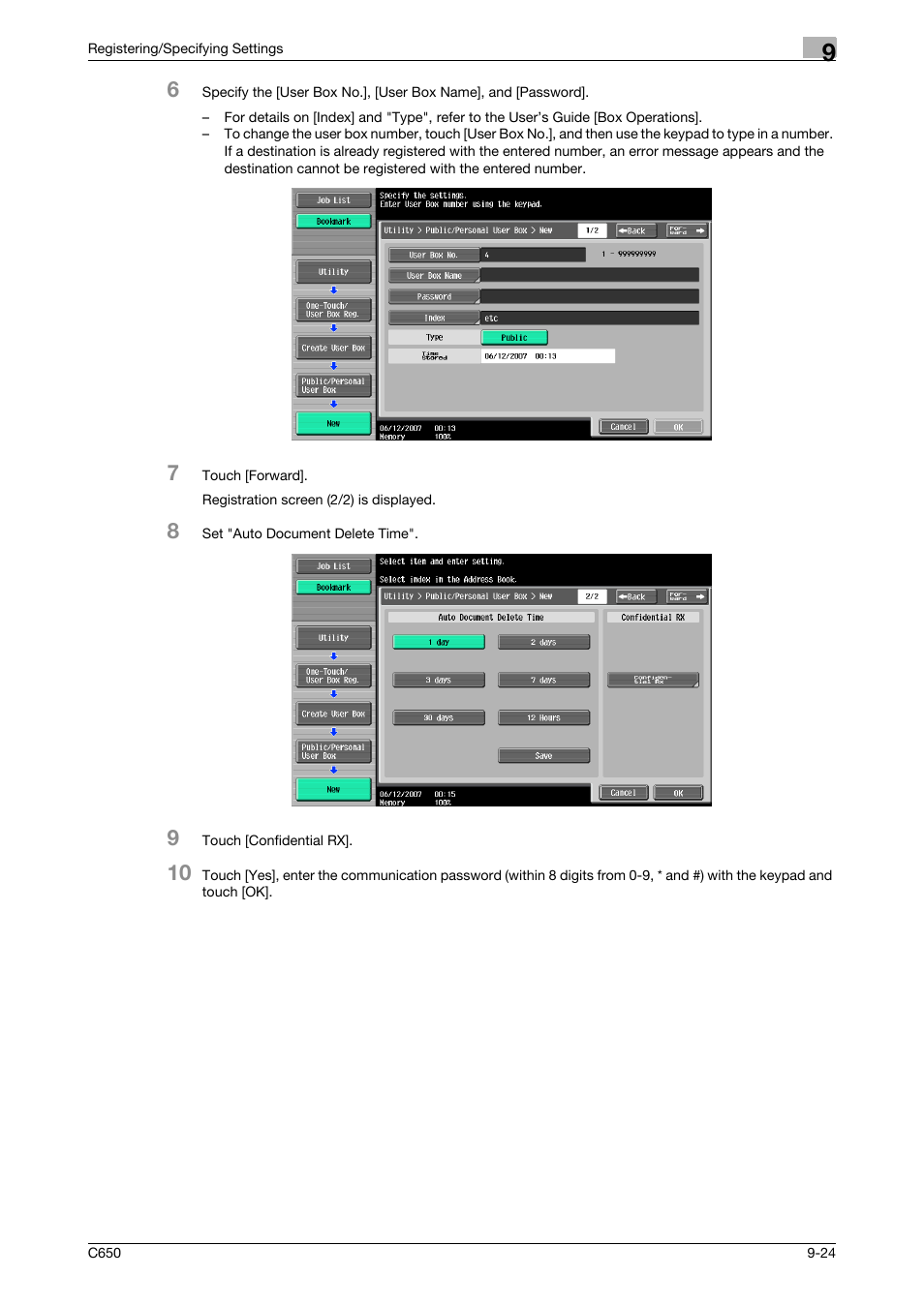 Konica Minolta FK-502 User Manual | Page 212 / 361