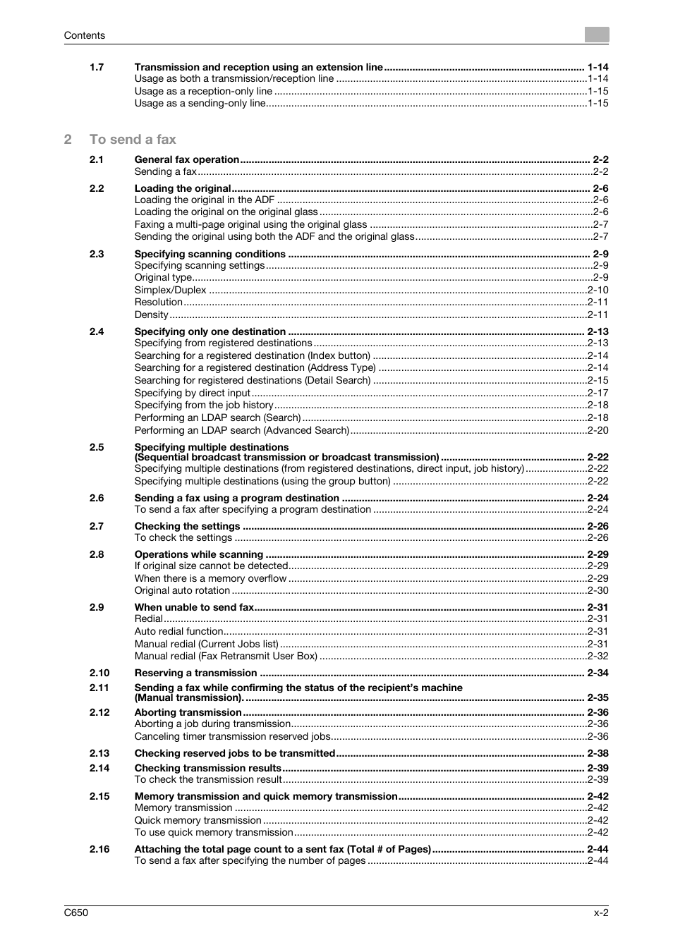 2to send a fax | Konica Minolta FK-502 User Manual | Page 3 / 361