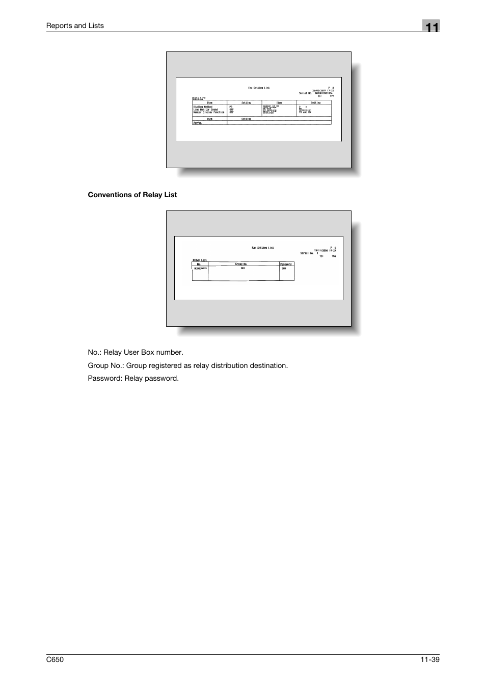 Conventions of relay list, Conventions of relay list -39 | Konica Minolta FK-502 User Manual | Page 346 / 361