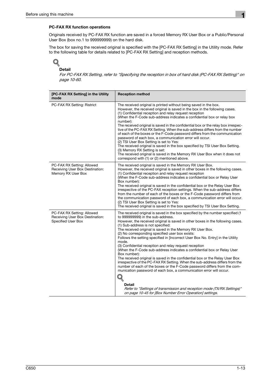 Pc-fax rx function operations, Pc-fax rx function operations -13 | Konica Minolta FK-502 User Manual | Page 40 / 361