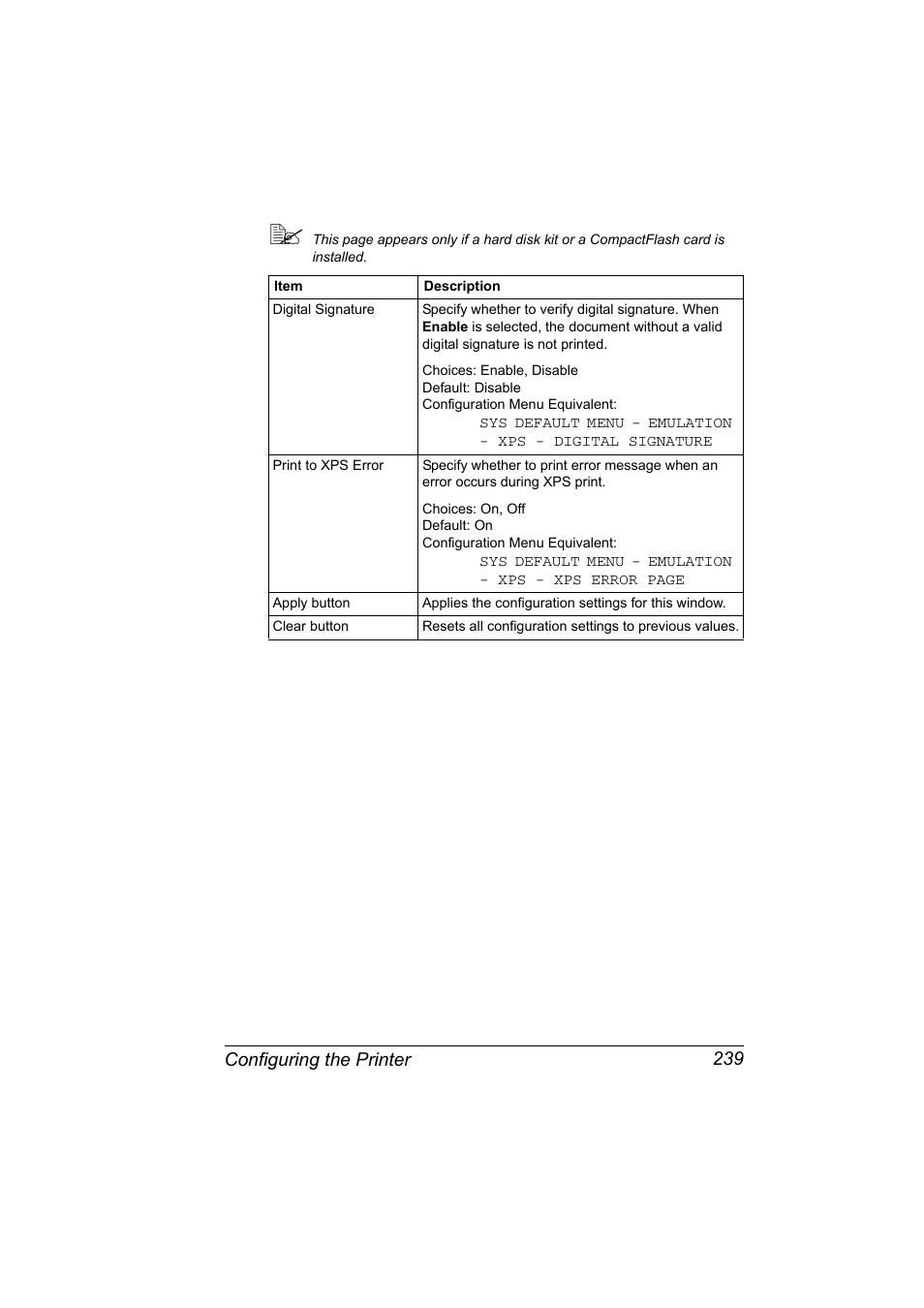 Configuring the printer 239 | Konica Minolta bizhub C20PX User Manual | Page 257 / 342