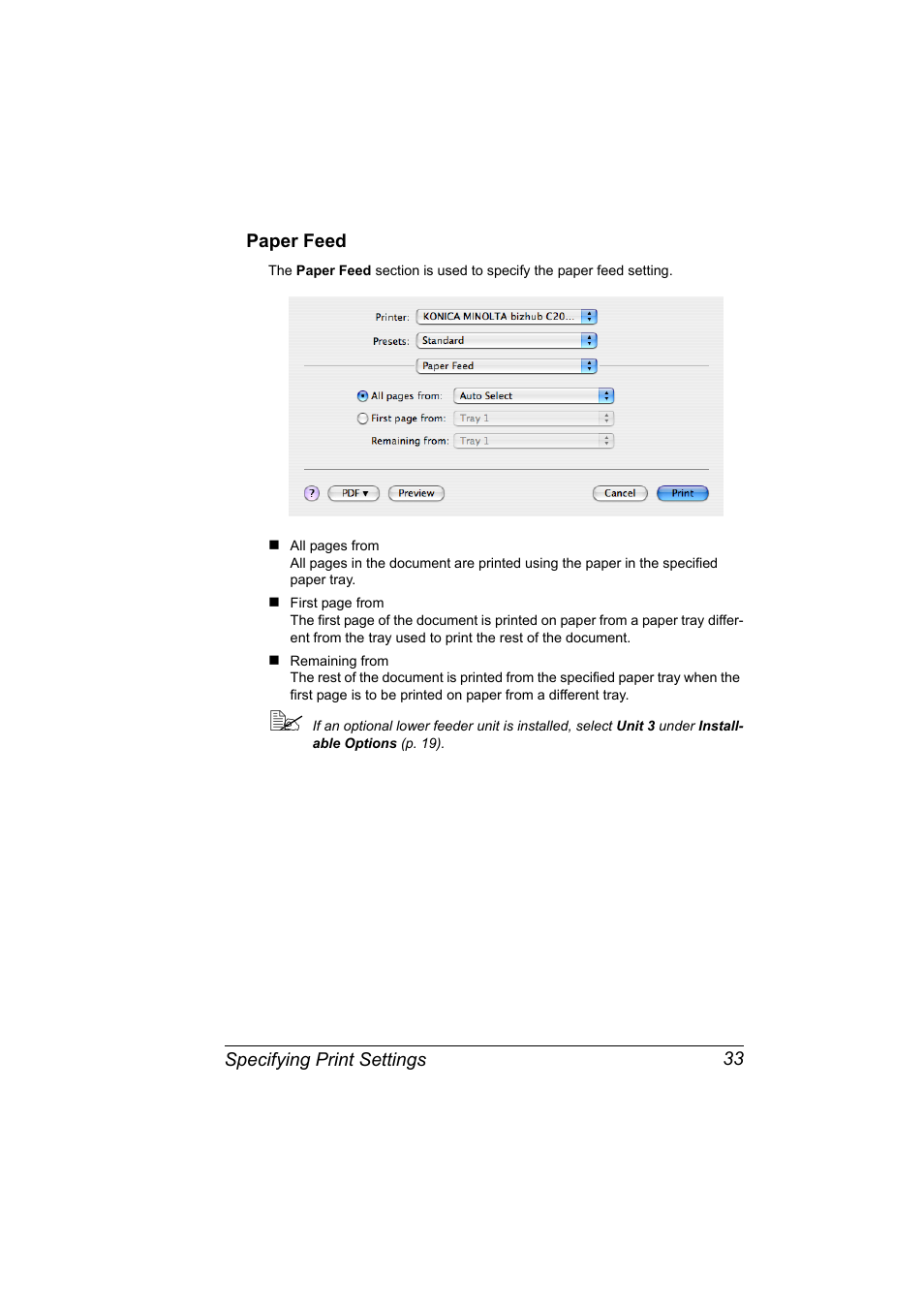 Paper feed, Paper feed 33 | Konica Minolta bizhub C20PX User Manual | Page 51 / 342