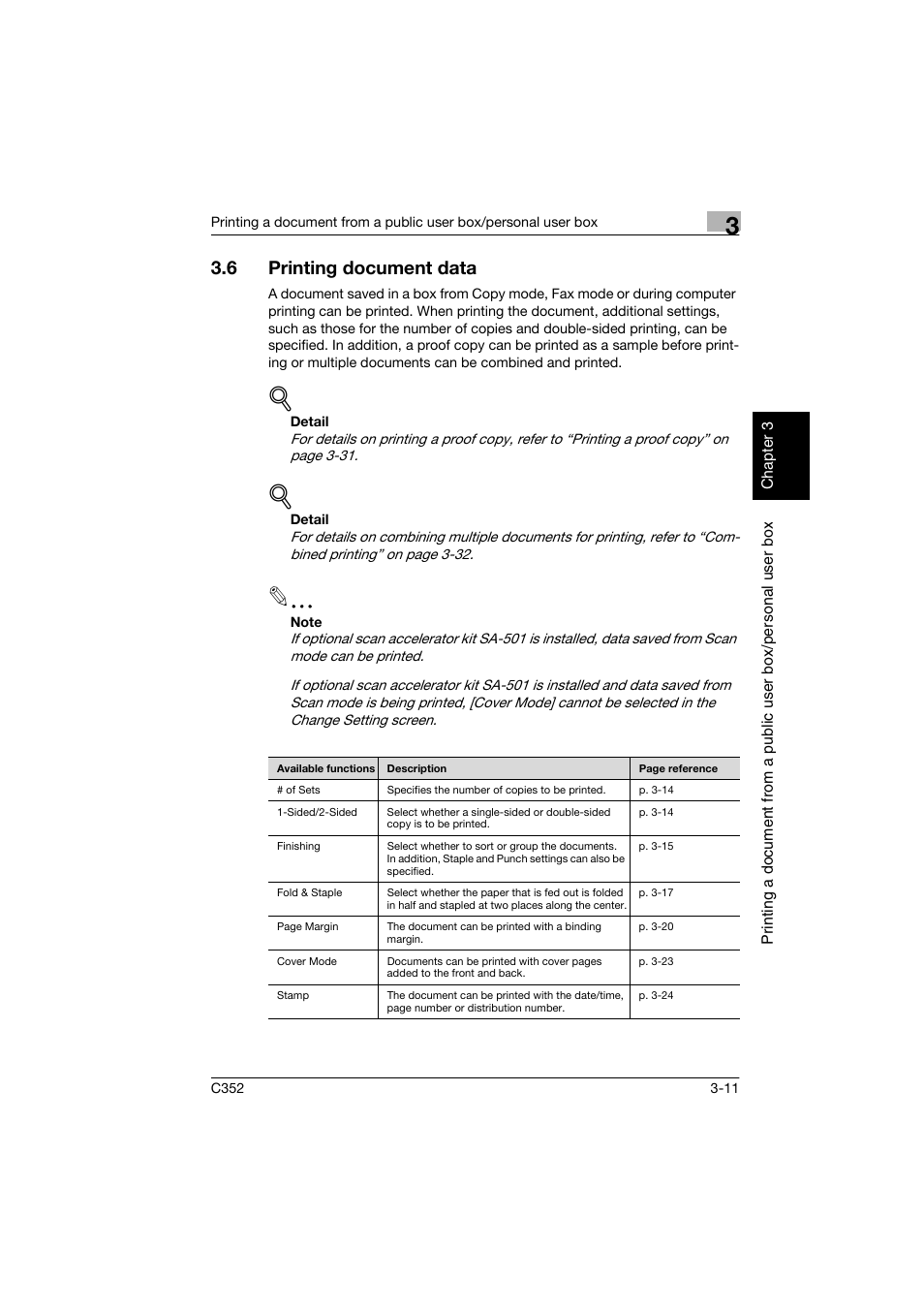 6 printing document data, Printing document data -11 | Konica Minolta bizhub C352 User Manual | Page 48 / 198