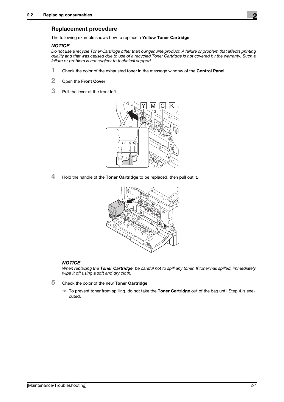 Replacement procedure, Replacement procedure -4 | Konica Minolta bizhub C3850 User Manual | Page 16 / 82