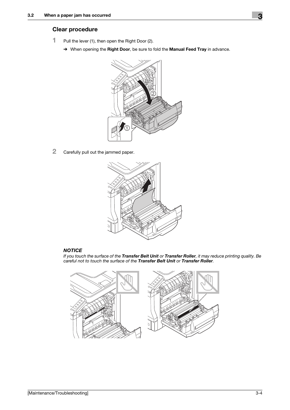 Clear procedure, Clear procedure -4 | Konica Minolta bizhub C3850 User Manual | Page 45 / 82