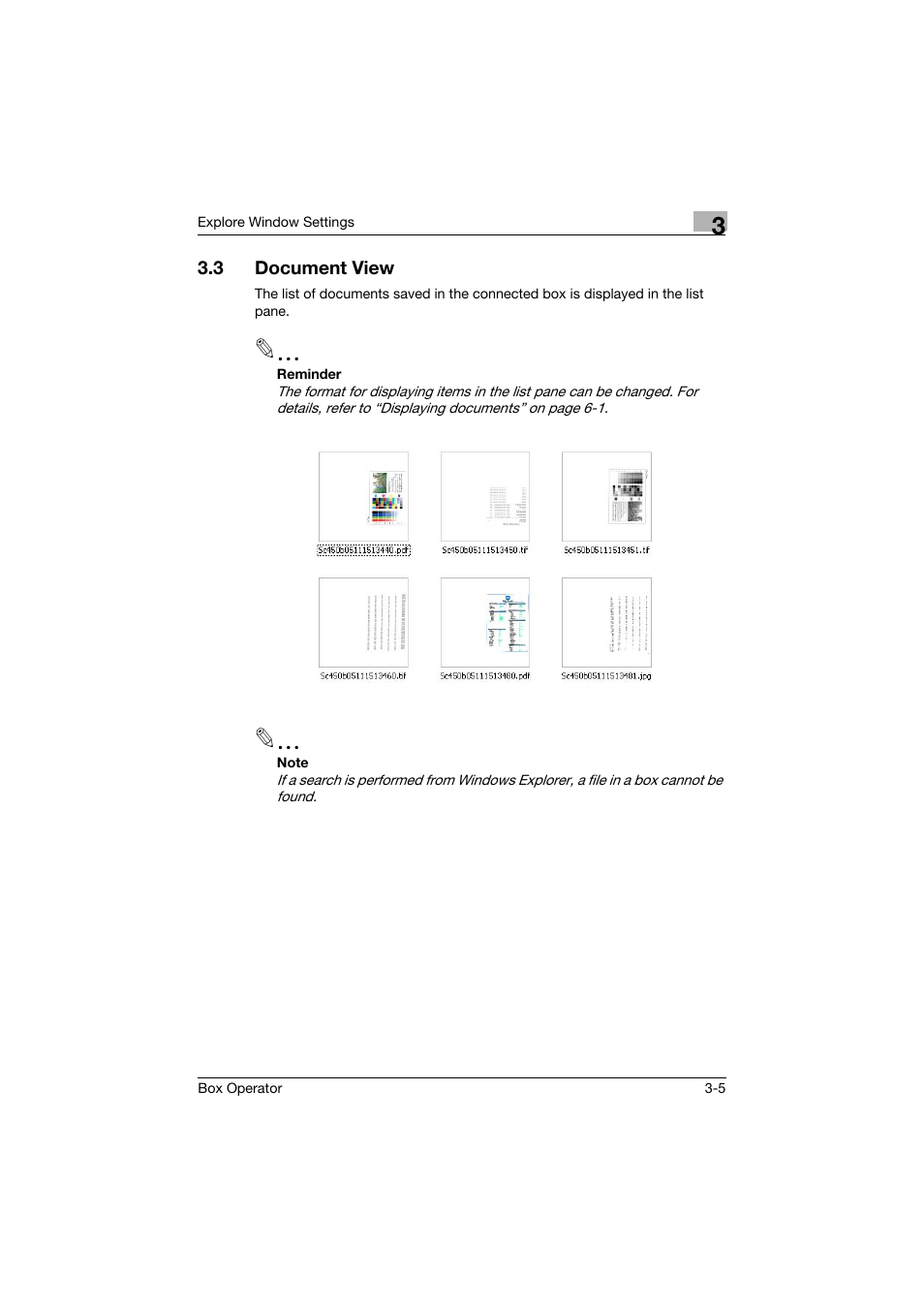 3 document view, Document view -5 | Konica Minolta PageScope Box Operator User Manual | Page 17 / 71