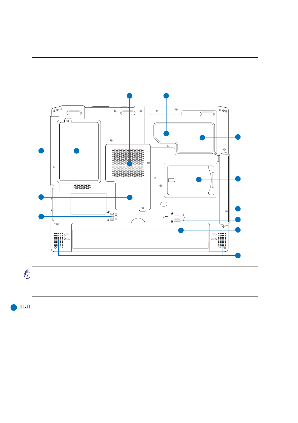 Bottom side | Asus E2333 User Manual | Page 14 / 74